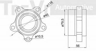 TREVI AUTOMOTIVE wb1879 -  Комплект подшипника ступицы колеса